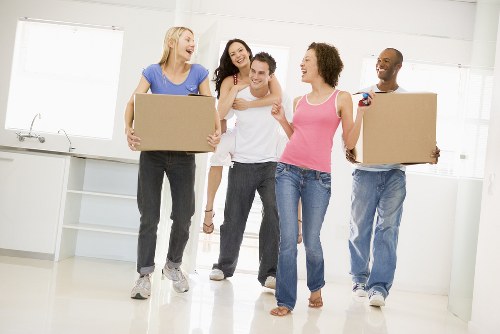 Team carrying out a safe house move with protective handling