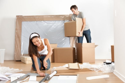 Removal team preparing a home move in Sutton