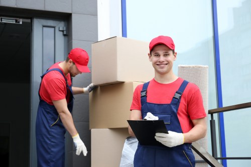 Removal team preparing a house move in Sutton