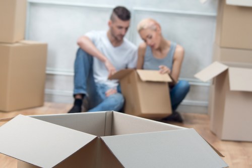 Commercial removals team relocating office furniture in Sutton