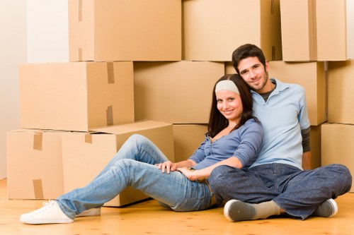 Packing supplies and organised household boxes for a local move