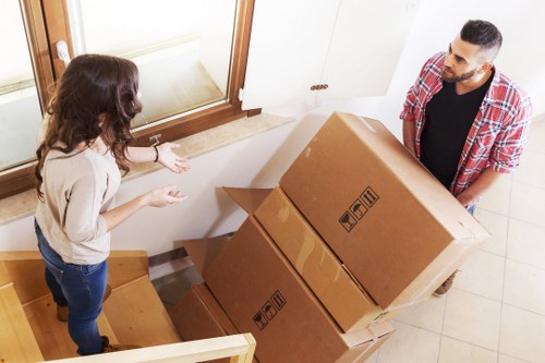 Commercial moving truck service for offices and shops in Sutton