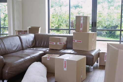 Furniture and boxes being loaded for transport in Sutton