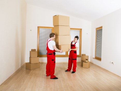 Professional removals van loading household items in Sutton